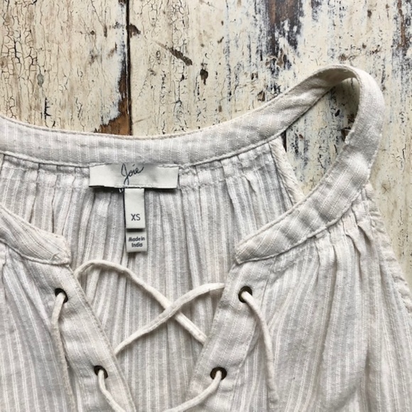 JOIE Arabeth Shadow-Striped Cotton Sleeveless Top XS - Picture 6 of 13